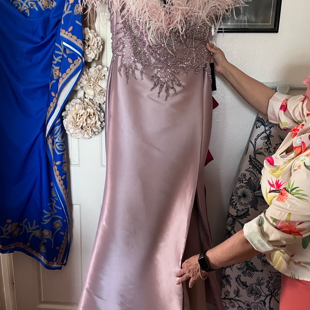 Terani Couture Pink Sleeveless Sweetheart Gown